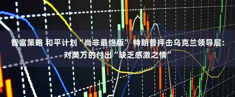 智富策略 和平计划“尚非最终版” 特朗普抨击乌克兰领导层：对美方的付出“缺乏感激之情”
